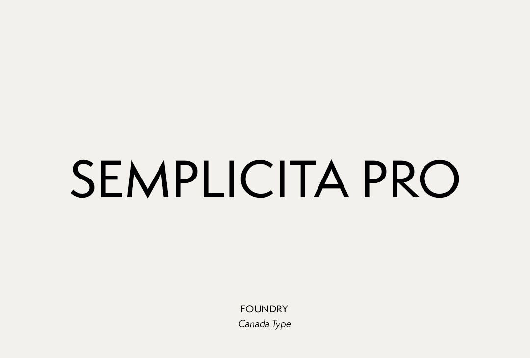 Font - Semplicita Pro